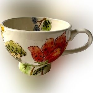 Floral Large coffee Cup or Soup Mug